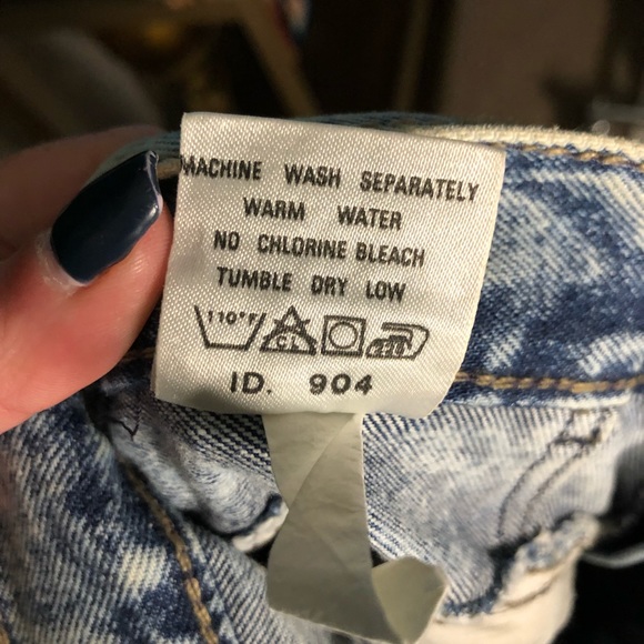 Vintage acid washed high waisted 80’s jeans long - Picture 14 of 14